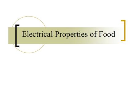 Ohmic Heating Principle of ohmic heating electric current is passed through foods heating occurs in the form of internal.