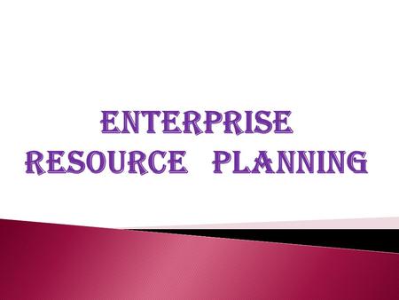 Enterprise Resource Planning