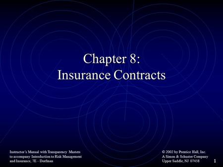 © 2002 by Prentice Hall, Inc. A Simon & Schuster Company Upper Saddle, NJ 07458 Instructor’s Manual with Transparency Masters to accompany Introduction.