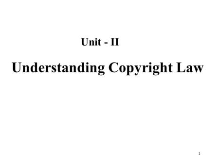 Understanding Copyright Law