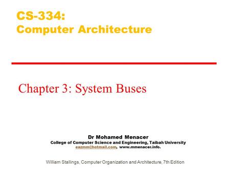 CS-334: Computer Architecture