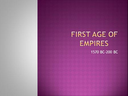 1570 BC-200 BC.  Asiatic invaders, called Hyksos  Followed the Middle Kingdom and ruled from about 1640 to 1570 BC.  During this time, the Hebrews.