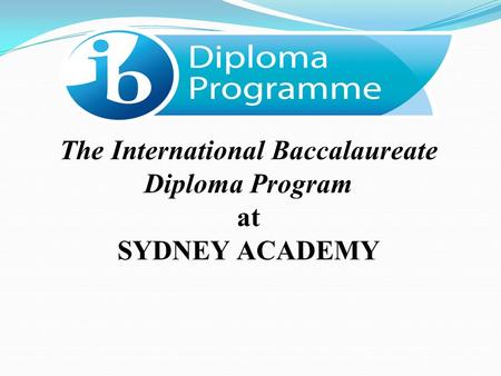 The International Baccalaureate