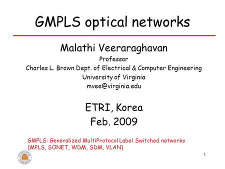 GMPLS optical networks