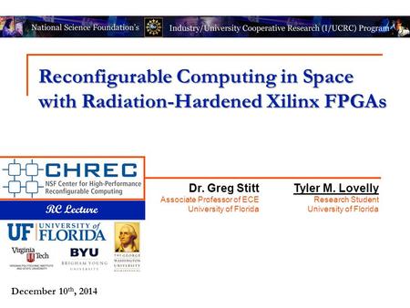 Reconfigurable Computing in Space with Radiation-Hardened Xilinx FPGAs