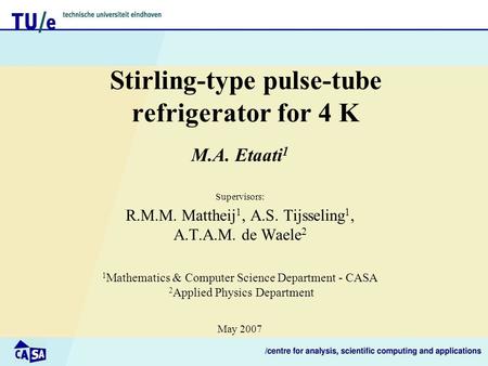 Stirling-type pulse-tube refrigerator for 4 K