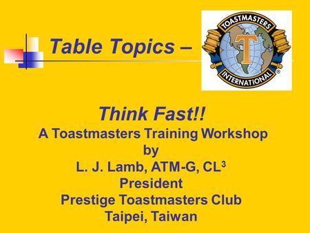 Prestige Toastmasters Club