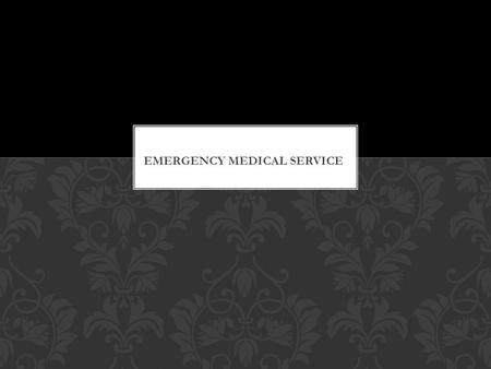 An EMS worker is a person/people who provide medical attention to those in an emergency situation. WHAT IS IT?