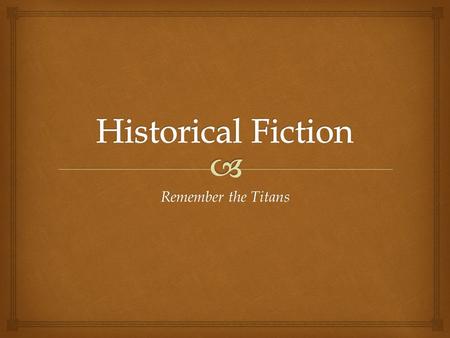 Remember the Titans.   The setting is accurate in both place and time  Historical events affect the plot and are interwoven with imaginary plot events.