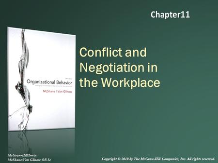 Conflict and Negotiation in the Workplace