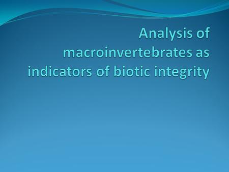 Hypothesis development Environmental quality of the Poudre River Urban impact from Fort Collins Influence assessed through physical, chemical and biological.