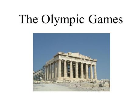 The Olympic Games. The Olympic rings are lit up during the opening ceremony of the Athens Olympic Games August 13 th.