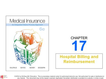 CHAPTER © 2014 by McGraw-Hill Education. This is proprietary material solely for authorized instructor use. Not authorized for sale or distribution in.