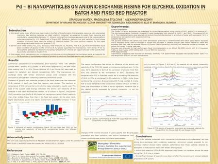 Introduction In the recent years, many efforts have been made in the field of transformation the renewable resources into value added chemicals. New starting.