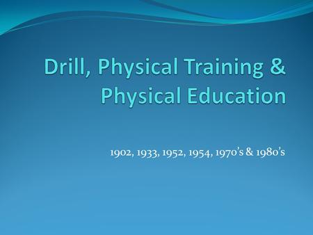 1902, 1933, 1952, 1954, 1970’s & 1980’s Learning Objectives; 1) Understand the objectives, content and methodology of The 1933 Syllabus. 2) Understand.