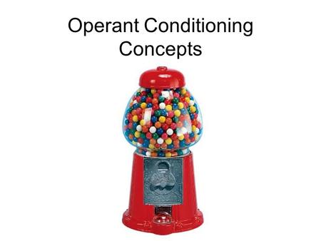 Operant Conditioning Concepts