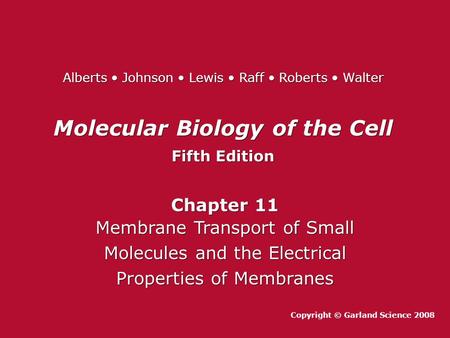 Molecular Biology of the Cell