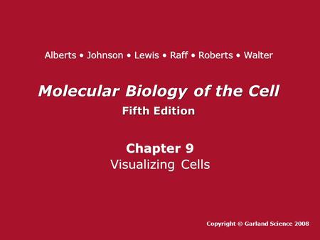 Molecular Biology of the Cell