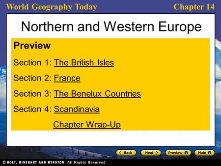 Northern and Western Europe