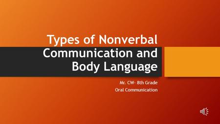 Types of Nonverbal Communication and Body Language