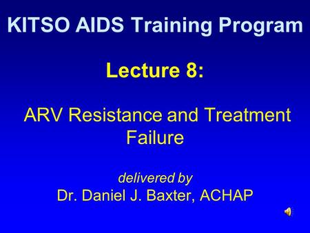 KITSO AIDS Training Program