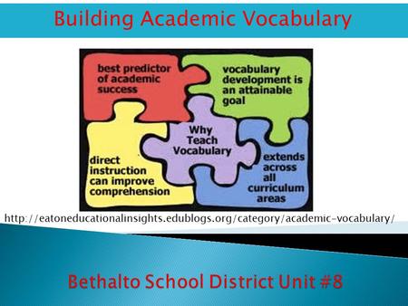 Building Academic Vocabulary