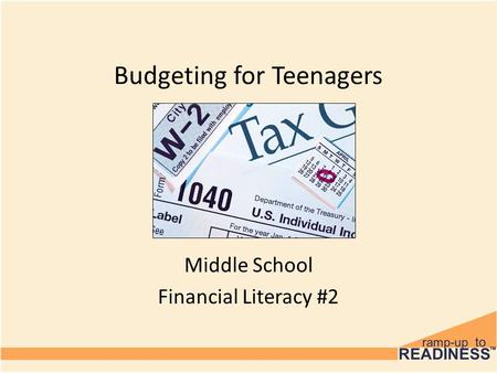 Budgeting for Teenagers Middle School Financial Literacy #2.