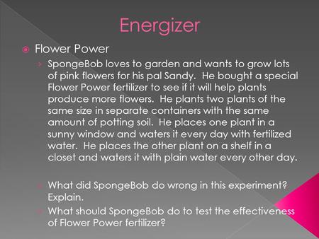 Energizer Flower Power