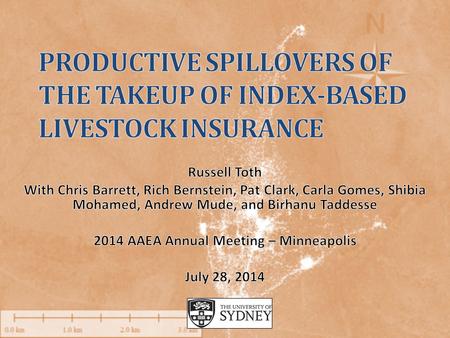 Main Question What is the impact of index-based livestock insurance (IBLI) on herd stocking and movement choices of East African pastoralists (livestock.