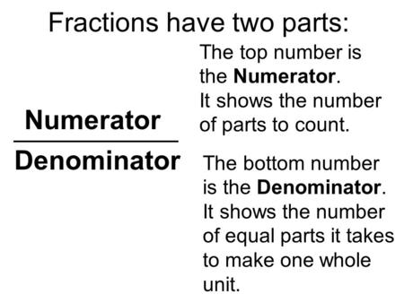 Fraction Introduction Notes