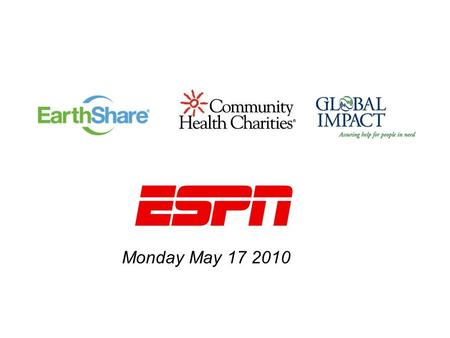 Monday May 17 2010. Who are the collaborators? Community Health Charities is a federation dedicated to improving the lives of people affected by disability.