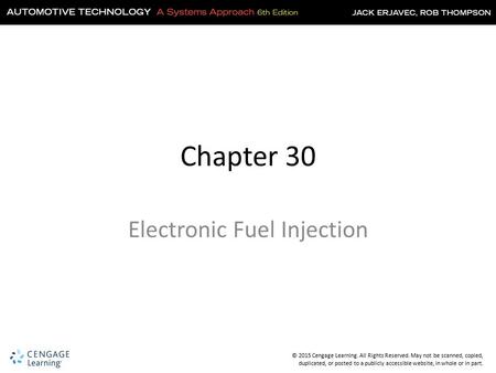 Electronic Fuel Injection