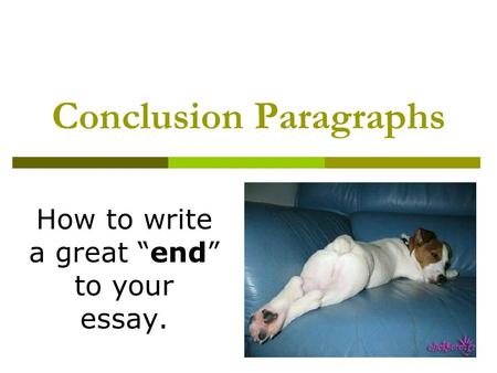 Conclusion Paragraphs