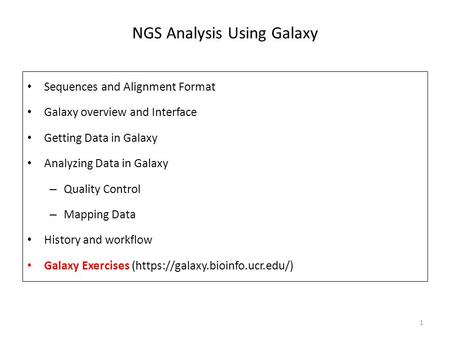 NGS Analysis Using Galaxy