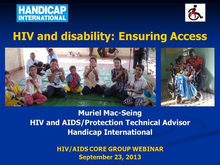 HIV and disability: Ensuring Access