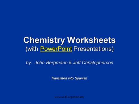 Chemistry Worksheets (with PowerPoint Presentations)