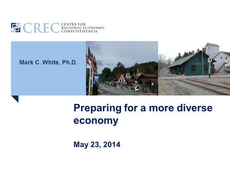 Mark C. White, Ph.D. Preparing for a more diverse economy May 23, 2014.