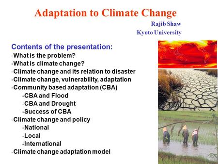 Adaptation to Climate Change