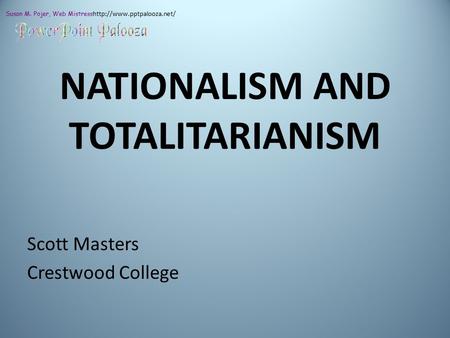 NATIONALISM AND TOTALITARIANISM