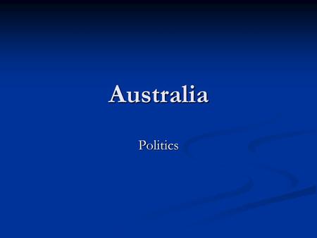 Australia Politics. Intro: Different Perspectives A basic commitment to difference A basic commitment to difference different interpretations of the world.