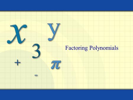 Factoring Polynomials