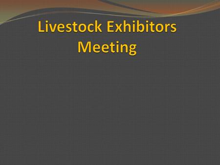 Purpose of projects There are 3 major purposes of students getting involved with project programs: Character Development Knowledge of the livestock industry.