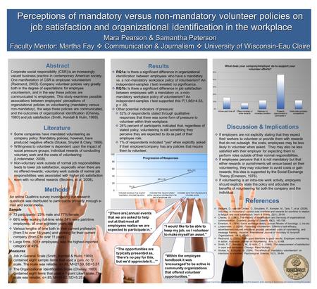 Abstract Mara Pearson & Samantha Peterson Faculty Mentor: Martha Fay  Communication & Journalism  University of Wisconsin-Eau Claire Mara Pearson & Samantha.