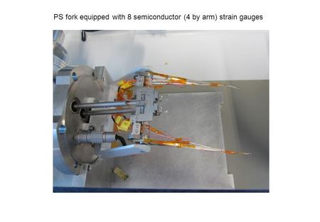 PS fork equipped with 8 semiconductor (4 by arm) strain gauges.