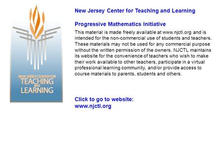 New Jersey Center for Teaching and Learning