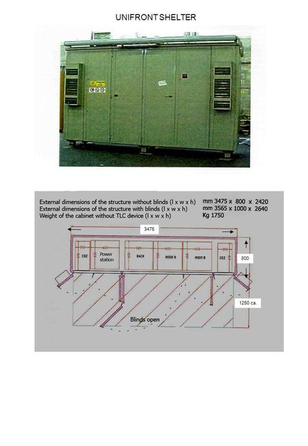 1250 ca. 800 3475 UNIFRONT SHELTER. 200 ca. 1000 ca. 200 ca. 2420.