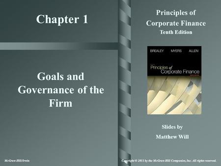 Goals and Governance of the Firm