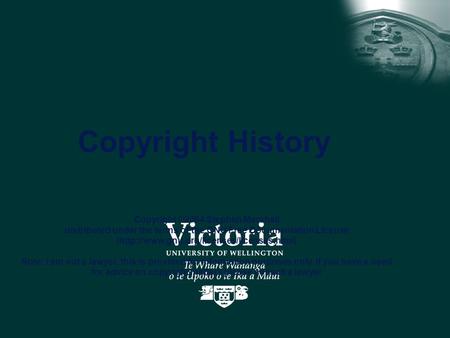 Copyright History Copyright ©2004 Stephen Marshall distributed under the terms of the GNU Free Documentation License (http://www.gnu.org/licenses/licenses.html)