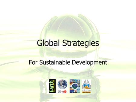 For Sustainable Development