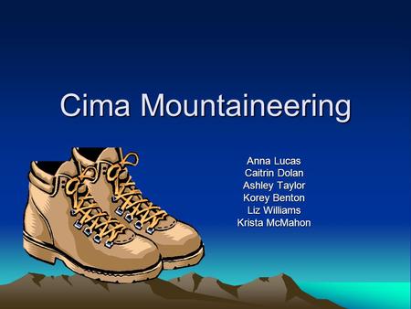 Cima Mountaineering Anna Lucas Caitrin Dolan Ashley Taylor